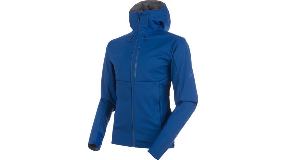 Mammut Ultimate V Softshell Hooded Jacket - Mens, Ultramarine-Titanium Melange, Small, 1011-00061-50100-113
