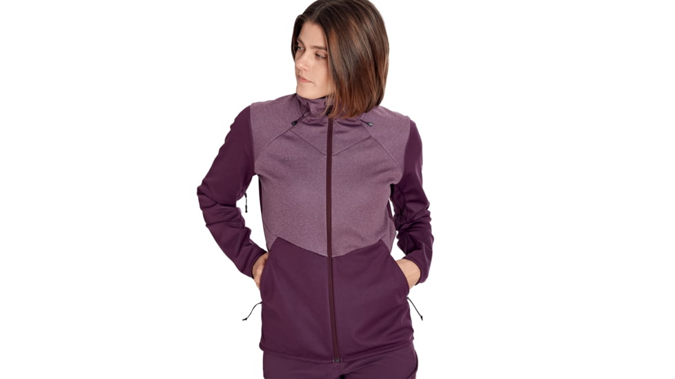 Mammut Ultimate VI SO Hooded Jacket - Women's, Blackberry/Blackberry Melange, Large, 1011-01240-6389-115