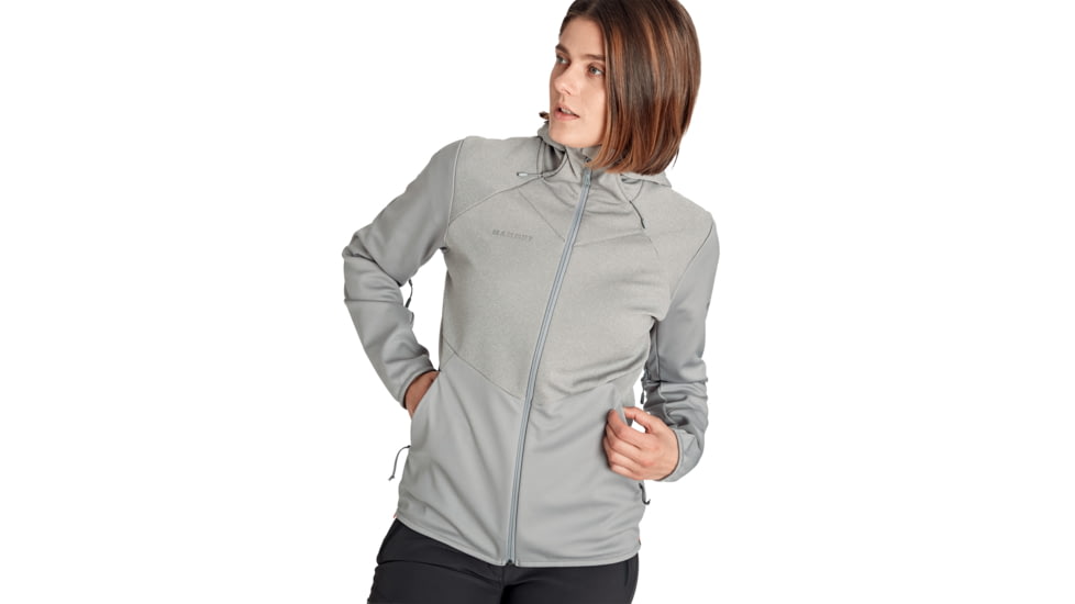 Mammut Ultimate VI SO Hooded Jacket - Womens, Granit/Granit Melange, Medium, 1011-01240-00481-114