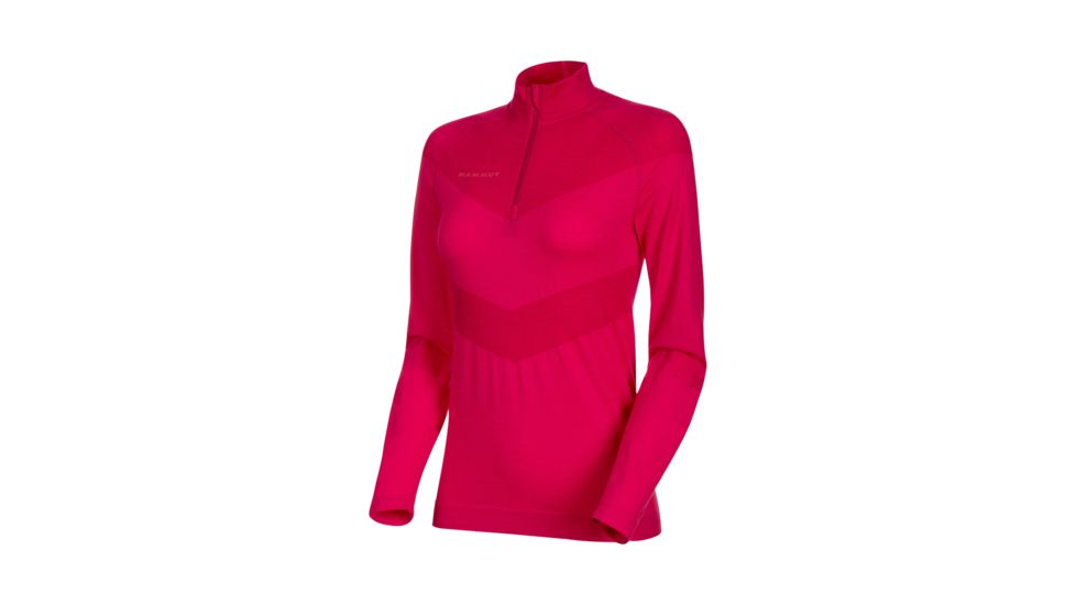 Mammut Vadret Half Zip Longsleeve - Womens, Dragon Fruit/Dark Dragon Fruit, Medium, 1016-00450-3585-114
