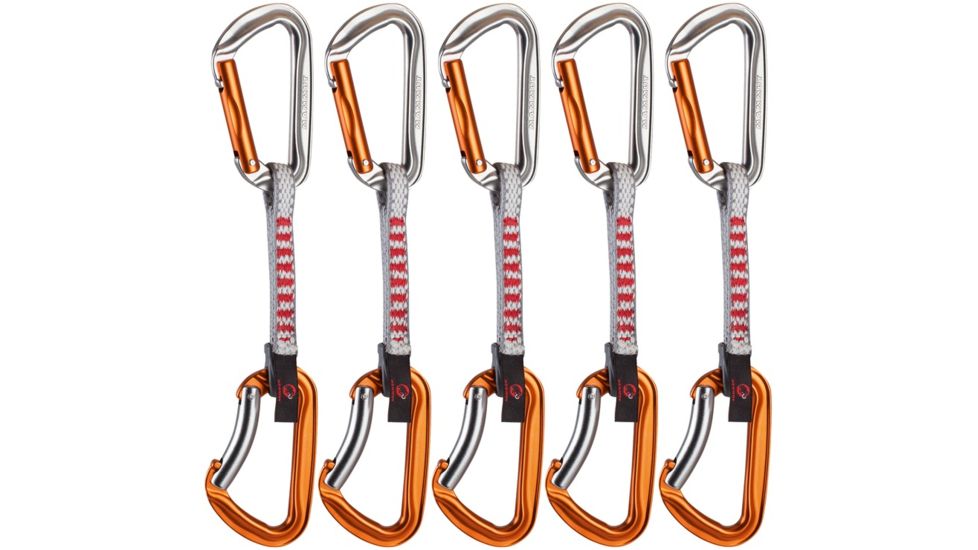 Mammut Wall Key Lock Express Sets Quickdraw - 5 Pack-Silver/Orange-10 cm