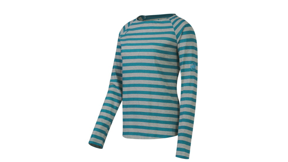 Mammut Wall Longsleeve - Women's-Pacific Melange/Light Grey-Small