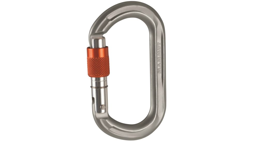 Wall Micro Oval Carabiner-Grey-Screwgate