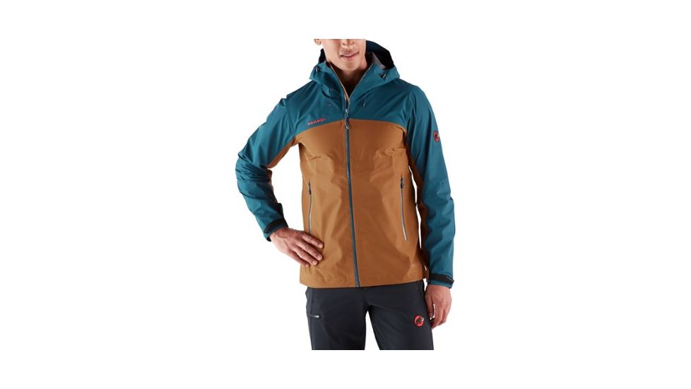 Mammut Wenaha Rain Jacket - Mens, Timber/Orion, Small, 1010-23831-7401-113