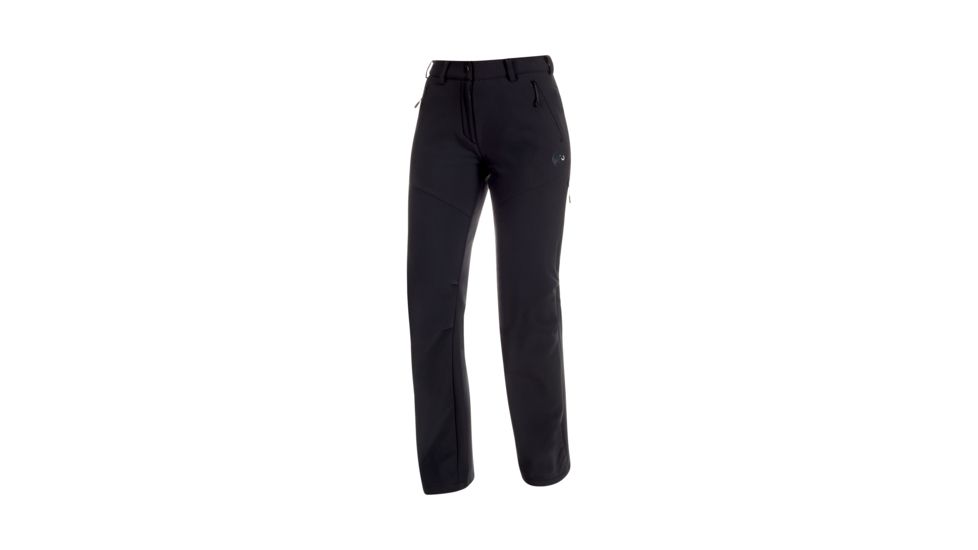 Mammut Winter Hiking Softshell Pants - Womens, Black, 6, Regular Inseam, 1021-00320-0001-36-10