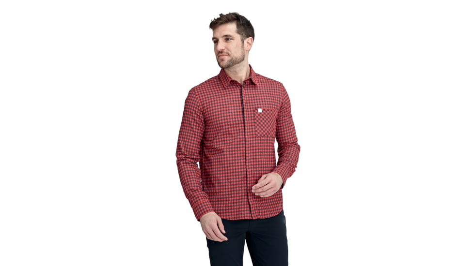 Mammut Winter Longsleeve Shirt - Mens, Magma/Black, Small, 1015-00520-3457-113