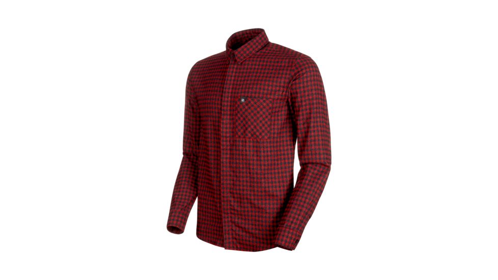 Mammut Winter Longsleeve Shirt - Mens, Scooter/Black, Medium, 1015-00520-3567-114