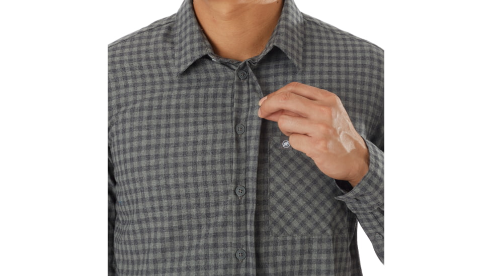 Mammut Winter Longsleeve Shirt - Mens, Titanium/Phantom, Small, 1015-00520-00148-113