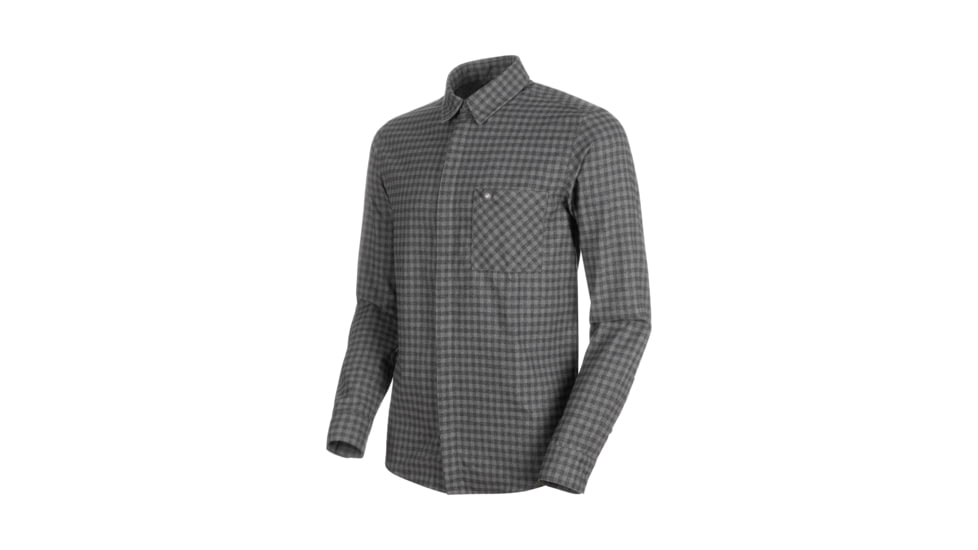 Mammut Winter Longsleeve Shirt - Mens, Titanium/Phantom, Small, 1015-00520-00148-113