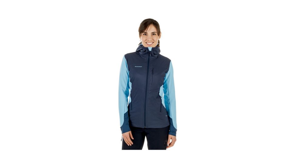 Mammut Womens Foraker IN Light Hooded Jacket, Marine-Whisper, Extra Small, 1010-23140-50036-112