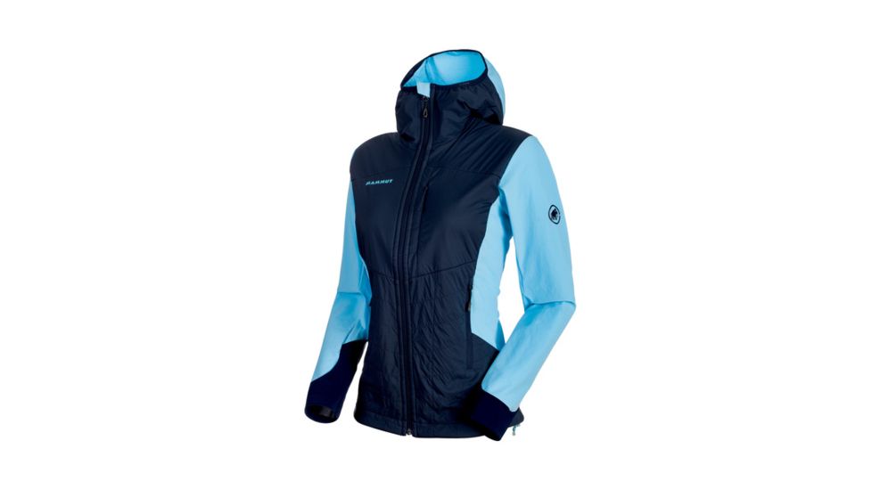 Mammut Womens Foraker IN Light Hooded Jacket, Marine-Whisper, Extra Small, 1010-23140-50036-112