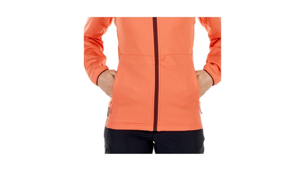 Mammut Womens Get Away ML Hooded Jacket, Barberry Melange, XS, 1010-23230-3413-112