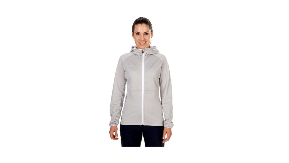 Mammut Womens Get Away ML Hooded Jacket, Marble Melange, XL, 1010-23230-00106-116
