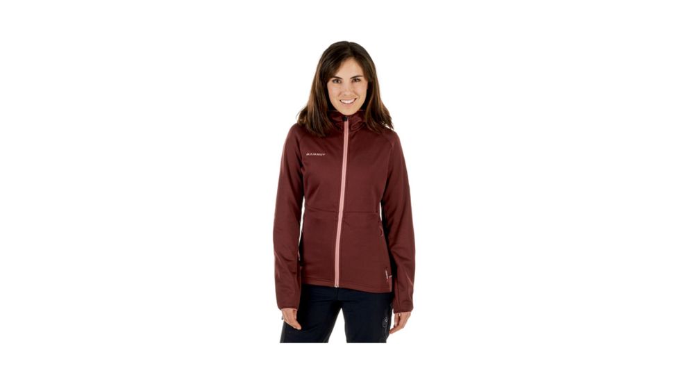 Mammut Womens Get Away ML Hooded Jacket, Merlot Melange, L, 1010-23230-6237-115