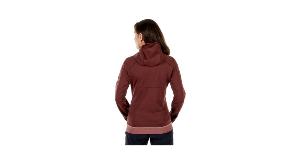 Mammut Womens Get Away ML Hooded Jacket, Merlot Melange, L, 1010-23230-6237-115