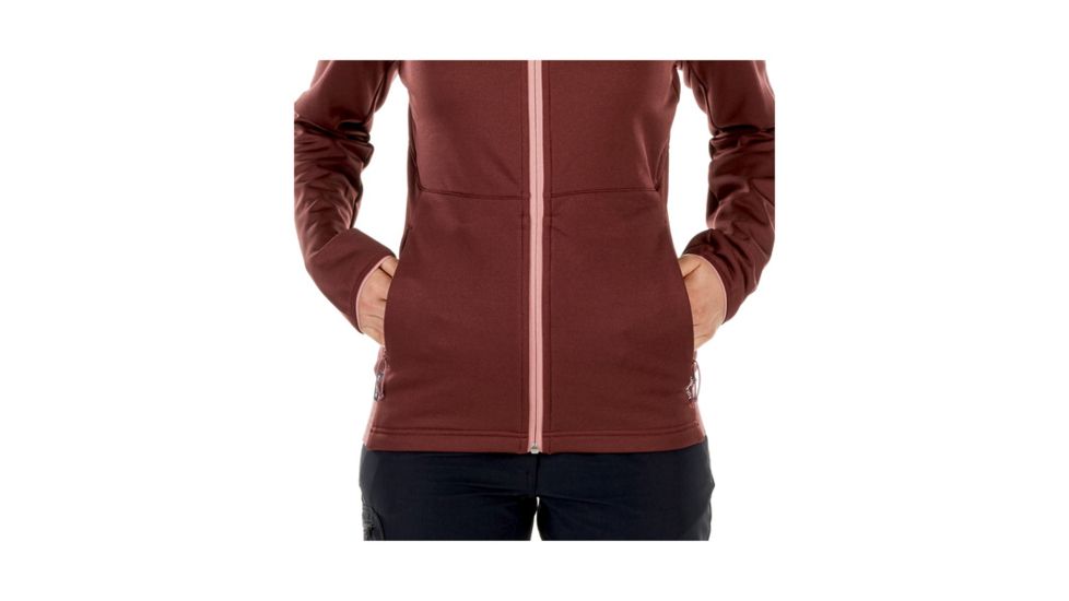 Mammut Womens Get Away ML Hooded Jacket, Merlot Melange, L, 1010-23230-6237-115
