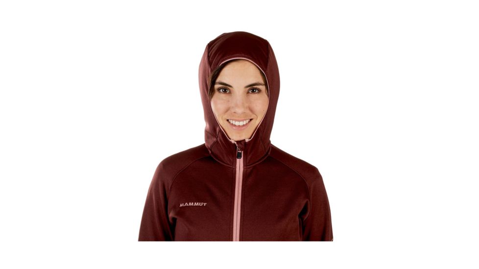 Mammut Womens Get Away ML Hooded Jacket, Merlot Melange, L, 1010-23230-6237-115