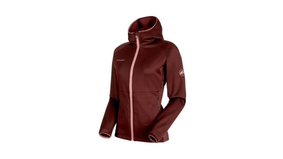 Mammut Womens Get Away ML Hooded Jacket, Merlot Melange, L, 1010-23230-6237-115