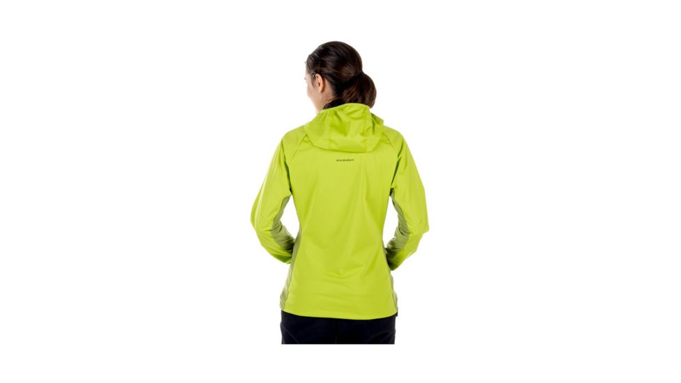 Mammut Womens Keiko Light SO Hooded Jacket, Sprout-Dark Sprout, Extra Large, 1010-23260-4593-116