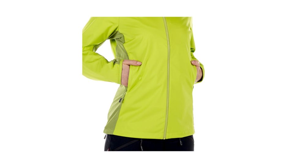 Mammut Womens Keiko Light SO Hooded Jacket, Sprout-Dark Sprout, Extra Large, 1010-23260-4593-116