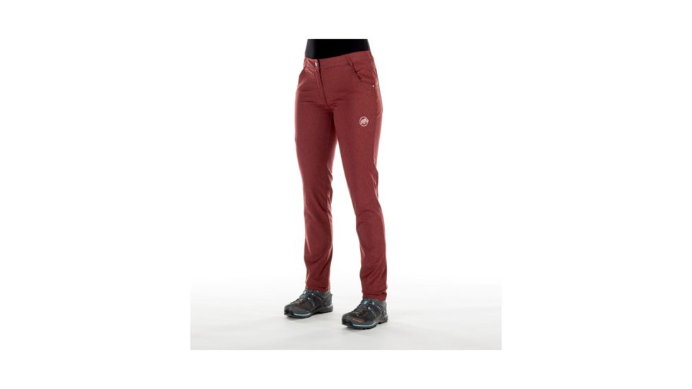 Mammut Womens Massone Pants, Merlot Melange, US 14, Regular Inseam, 1022-00030-6237-44-10