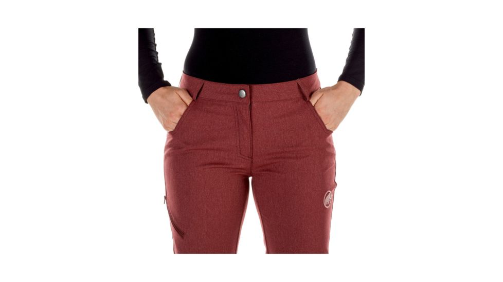 Mammut Womens Massone Pants, Merlot Melange, US 14, Regular Inseam, 1022-00030-6237-44-10