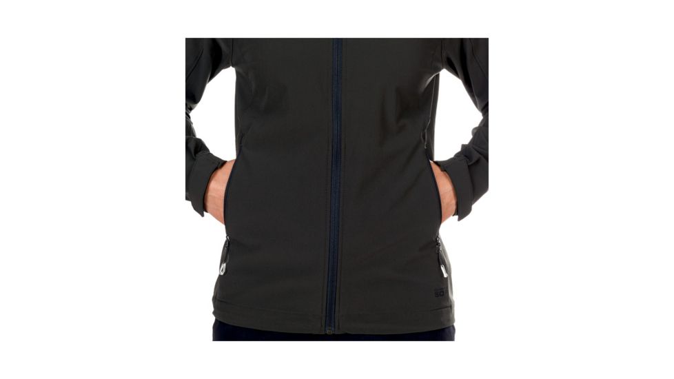 Mammut Womens Runbold Trail SO Hooded Jacket, Graphite, Extra Large, 1011-23181-0121-116