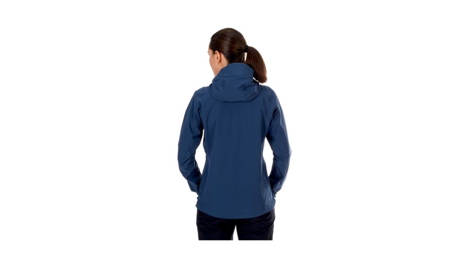 Mammut Womens Runbold Trail SO Hooded Jacket, Jay, Large, 1011-23181-50011-115