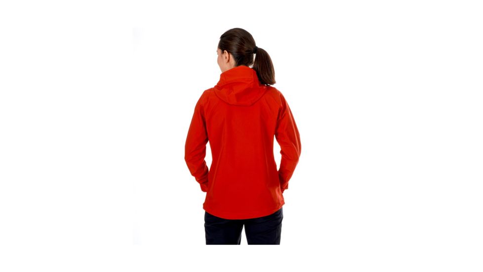 Mammut Womens Runbold Trail SO Hooded Jacket, Magma, Small, 1011-23181-3465-113
