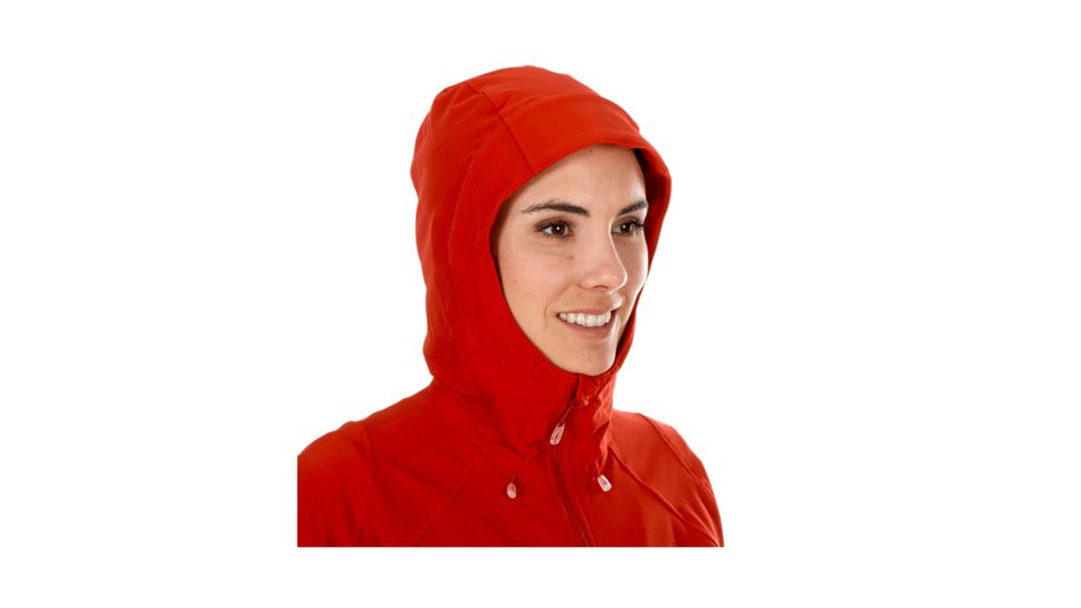 Mammut Womens Runbold Trail SO Hooded Jacket, Magma, Small, 1011-23181-3465-113