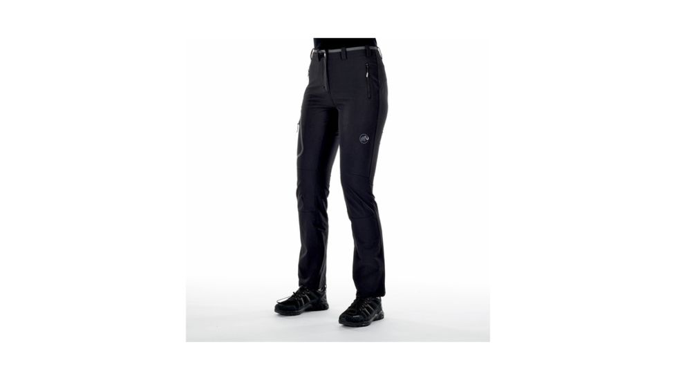 Mammut Womens Runbold Trail SO Pants, Black, US 2, Regular Inseam, 1020-11190-0001-32-10