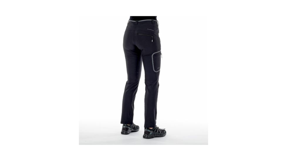 Mammut Womens Runbold Trail SO Pants, Black, US 2, Regular Inseam, 1020-11190-0001-32-10