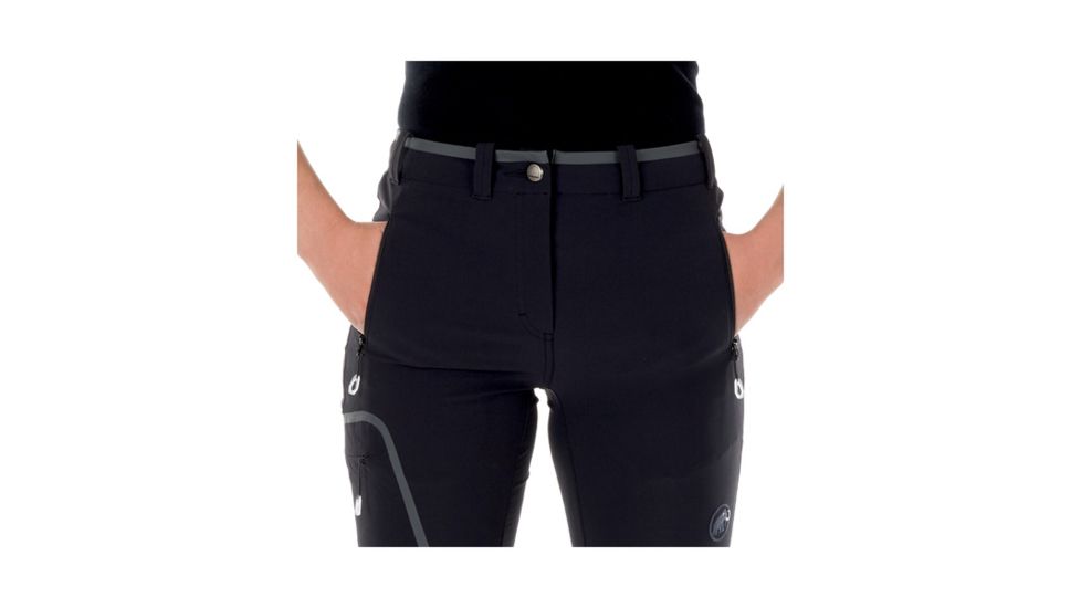 Mammut Womens Runbold Trail SO Pants, Black, US 2, Regular Inseam, 1020-11190-0001-32-10