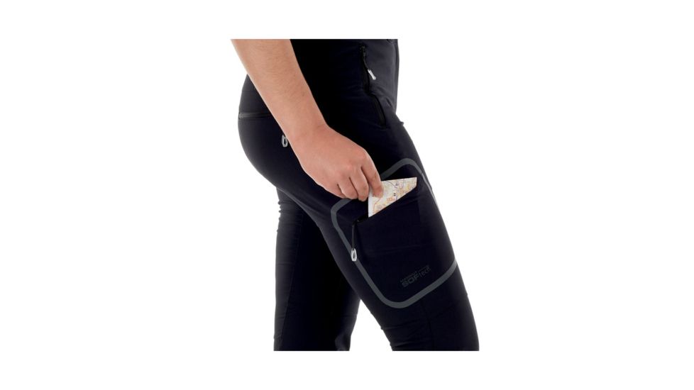 Mammut Womens Runbold Trail SO Pants, Black, US 2, Regular Inseam, 1020-11190-0001-32-10