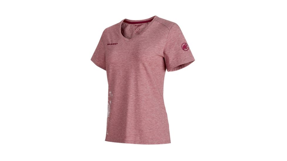 Mammut Trovat T-Shirt - Women's, Extra Large, Merlot Melange, 1017-09871-6237-116