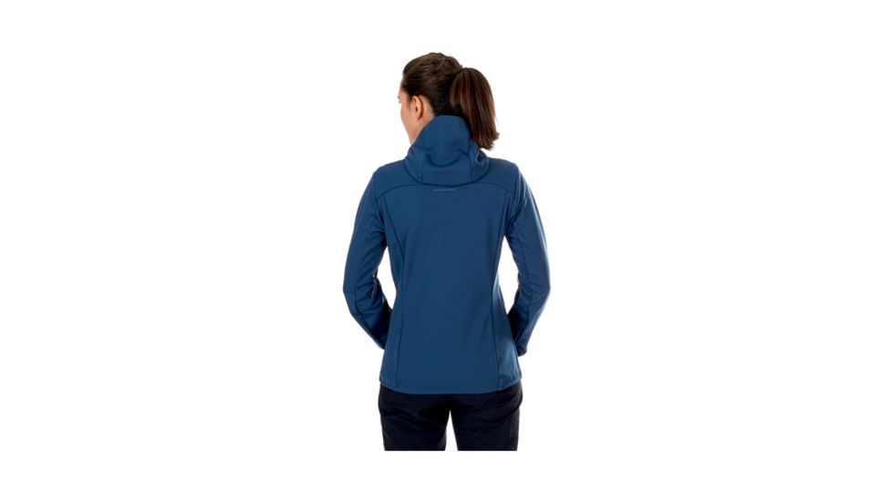 Mammut Womens Ultimate V SO Hooded Jacket, Jay-Jay Melange, Extra Small, 1011-00070-50022-112