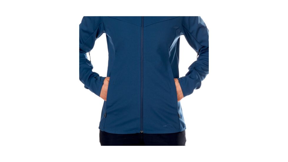 Mammut Womens Ultimate V SO Hooded Jacket, Jay-Jay Melange, Extra Small, 1011-00070-50022-112