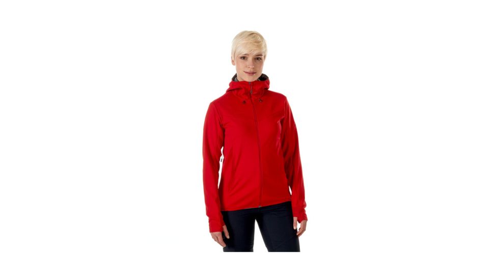 Mammut Womens Ultimate V SO Hooded Jacket, Magma-Titanium Melange, Small, 1011-00070-3473-113