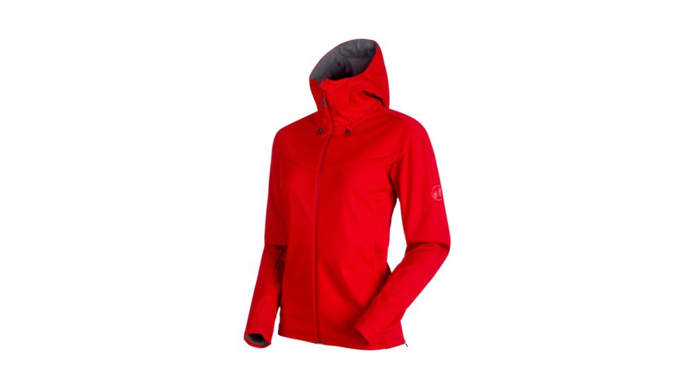Mammut Womens Ultimate V SO Hooded Jacket, Magma-Titanium Melange, Small, 1011-00070-3473-113