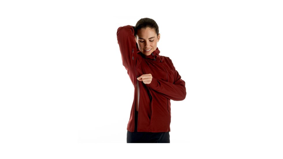Mammut Womens Ultimate V SO Hooded Jacket, Merlot-Barberry Melange, Small, 1011-00070-6334-113