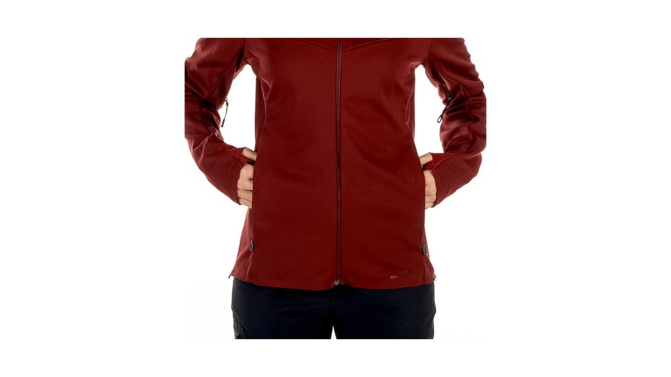 Mammut Womens Ultimate V SO Hooded Jacket, Merlot-Barberry Melange, Small, 1011-00070-6334-113