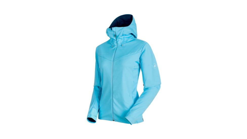 Mammut Womens Ultimate V SO Hooded Jacket, Whisper-Jay Melange, Extra Small, 1011-00070-50044-112