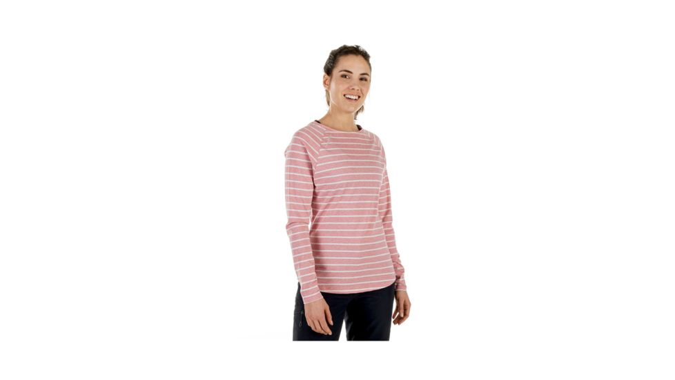 Mammut Womens Wall Longsleeve, Rose Melange-White Melange, Medium, 1041-06231-3486-114