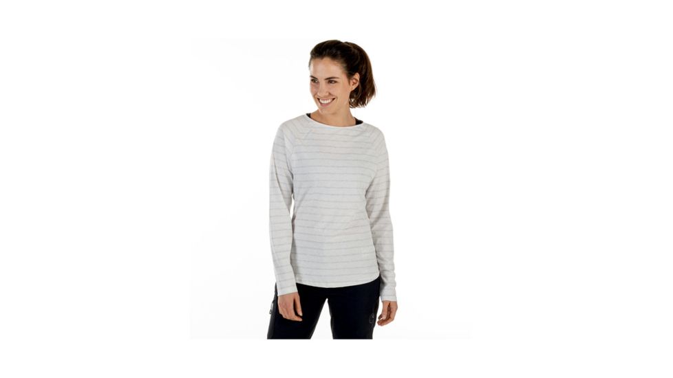 Mammut Womens Wall Longsleeve, White Melange-Marble Melange, Large, 1041-06231-00115-115