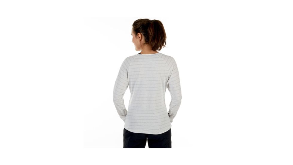 Mammut Womens Wall Longsleeve, White Melange-Marble Melange, Large, 1041-06231-00115-115