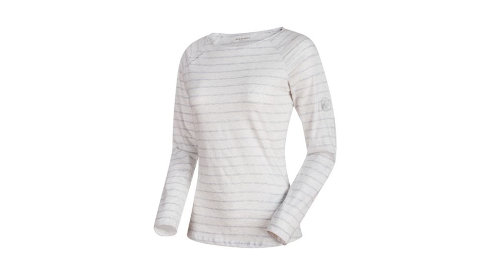 Mammut Womens Wall Longsleeve, White Melange-Marble Melange, Large, 1041-06231-00115-115