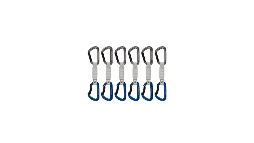 Mammut Workhorse Keylock 12 cm 6-Pack Quickdraws, Grey/Blue, 12cm, 2040-02571-33275-74