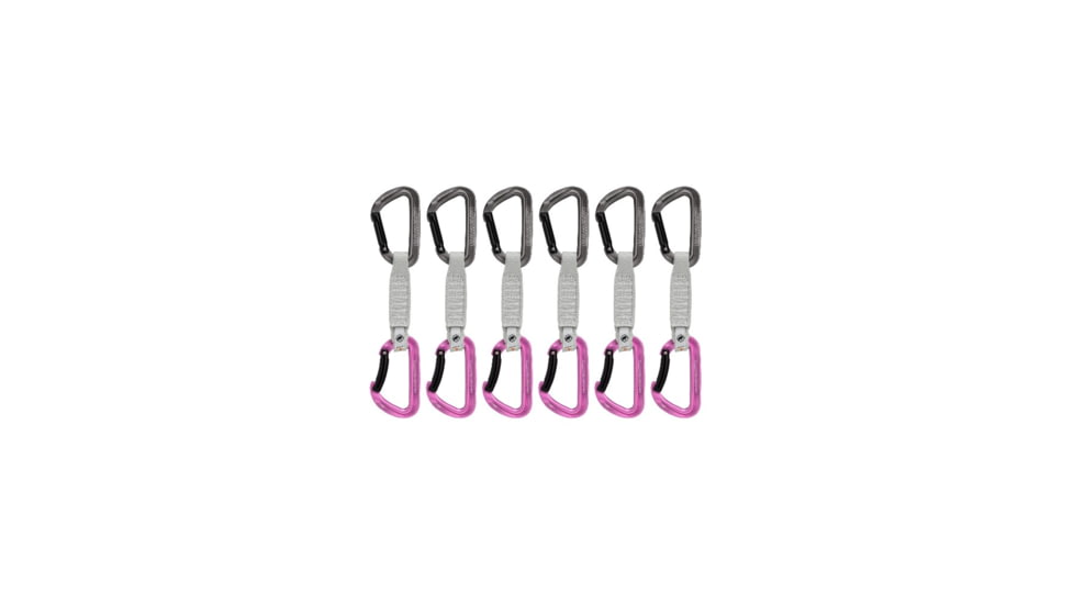 Mammut Workhorse Keylock 12 cm 6-Pack Quickdraws, Grey/Pink, 12cm, 2040-02571-33276-74