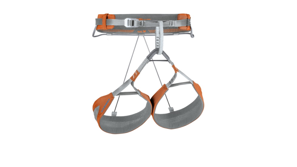 Mammut Zephir Alpine Climbing Harness-Dark Orange/Cyan-Large