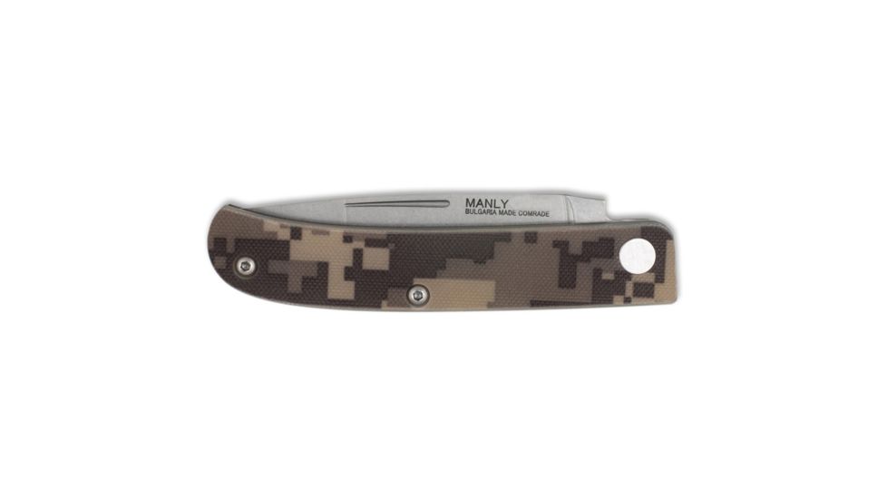 Manly Comrade D2 Folding Knife, Digital Camo, Small, 01ML029